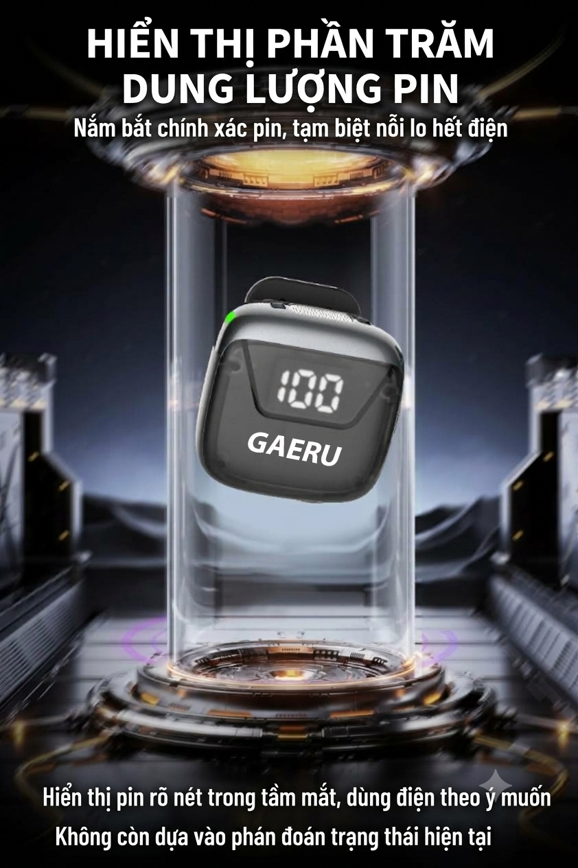 Hiển thị phần trăm pin trên GAERU M3