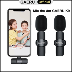 Mic không dây GAERU K9 cài áo lọc giảm ồn xung quanh