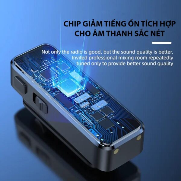 Mic Thu Âm Không Dây Cài Áo GAERU M3 Cao Cấp - Hộp Sạc, Kết Nối Tự Động, Giảm Tiếng Ồn Mạnh Mẽ - Hình ảnh 4