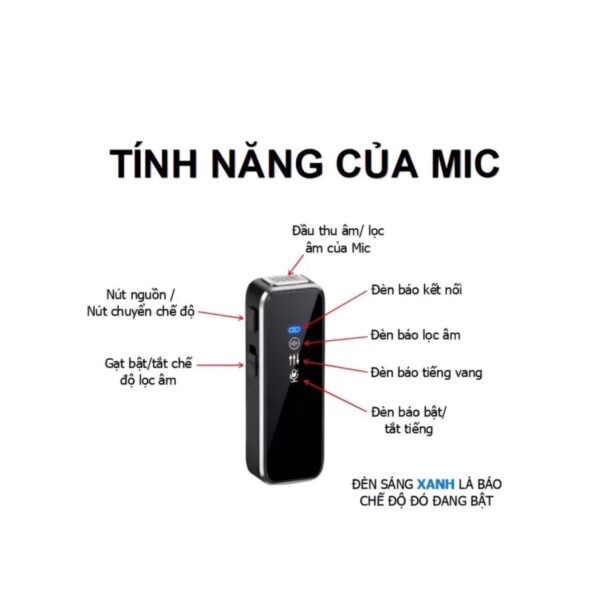 Mic Thu Âm Không Dây Cài Áo GAERU M3 Cao Cấp - Hộp Sạc, Kết Nối Tự Động, Giảm Tiếng Ồn Mạnh Mẽ - Hình ảnh 5